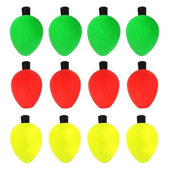 Gieenan 12pcs Fishing Bobbers Foam Strikes Indicators Float Fly Fishing Tackle Float Floating Bobber Indicator for Trout