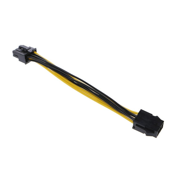 Gieenan 18cm PCIe 6pin to 8pin Adapter Cable PCI-e 6-pin Female to 8-pin Male Converter for PCI for Express GPU Video Card 1Pc