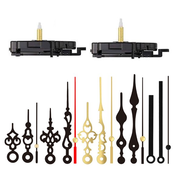 Gieenan 2 Pack Jump Second Pendulum Clock Mechanism Replacement Set Quartzs Clock Movement with Clock Hands for DIY Clock Repair