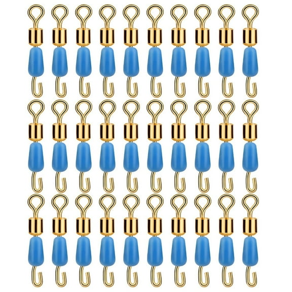 Gieenan 20/30Pcs Ball-Bearing Snaps Lures Connector Clips, for Saltwater or Freshwater
