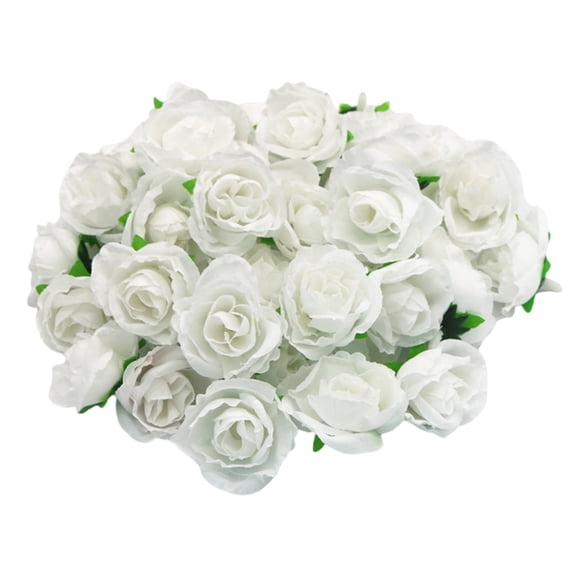 Gieenan 200Pcs Artificial Rose Flower Head 1.18Inch Rose Buds for Wedding Decoration