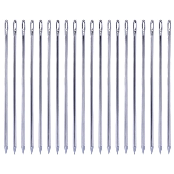 Gieenan 20pcs Sewing Needle Universal Rhombus Point Sewing Needle Big Eye Needle Crafts for Embroidery Stitching Tools