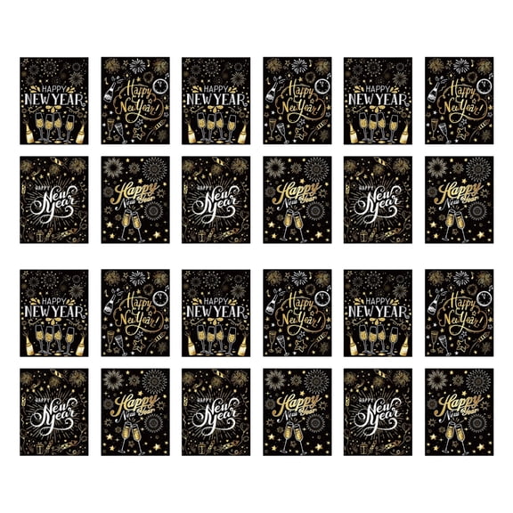 Gieenan 24Pcs 2026 New Year Wine Bottle Wrapping Label Waterproof Decorative Sticker
