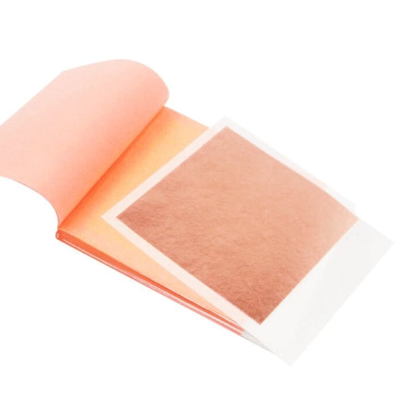 Gieenan 25 Pieces Gold Leaf Sheets Imitation Gold Leaf Gold Silver Copper Leaves Sheet