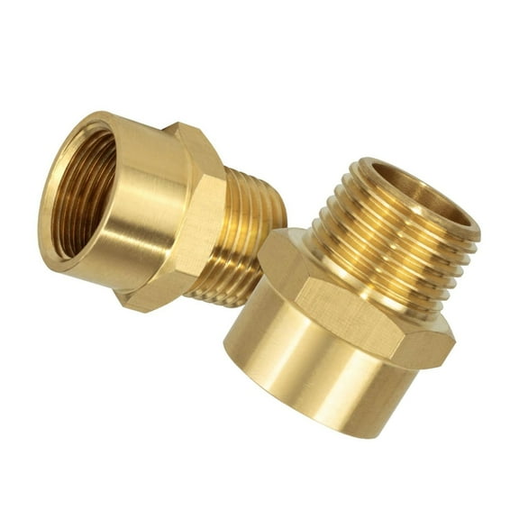 Gieenan 2PCS Leakproof Brass Fitting 1/2Inch G To NPT Thread Converter Adapter For Water Pipe And Irrigation Systems Supply