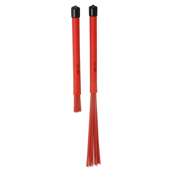 Gieenan 2Pcs Percussion Brushes Professional Steel Wire Brush Wire Drum Stick Brush Drum Brushes Snare Brush Jazzes Drum Brushes