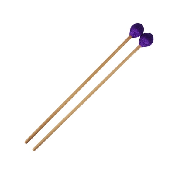 Gieenan 2pcs Wood Handle Wool Ball Drumstick Marimba Mallet Percussion Musical Instrument Accessories For Beginner Training Kits