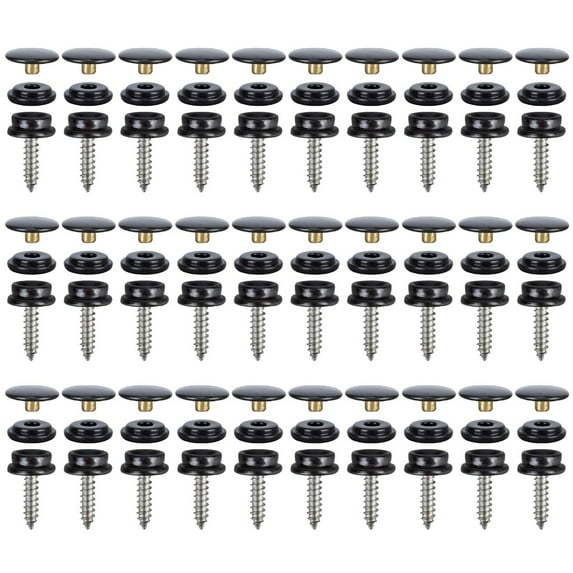 Gieenan 30 Sets Screw Snap Steel Marine Grade Upholstery Boat Cover Button Fastener Kits