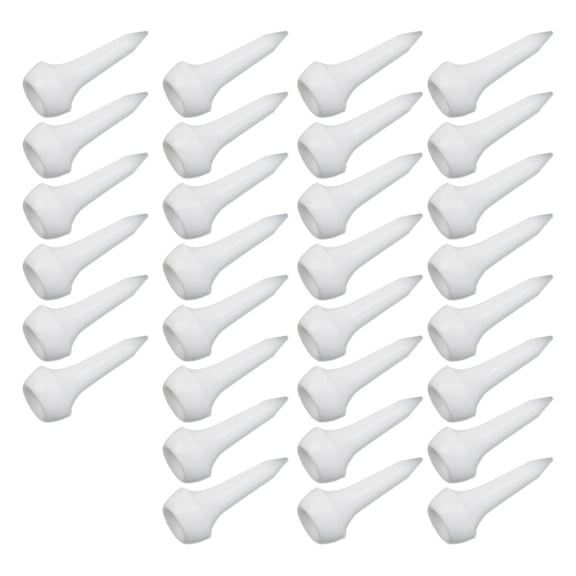 Gieenan 30Pcs Mushroom Head Golf Tees Unbreakables Plastic White Short Tees Golf Part