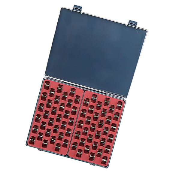 Gieenan 33/66 Grids Plastic Bobbin Case Bobbin Storage Organisers with Lid for Crafting