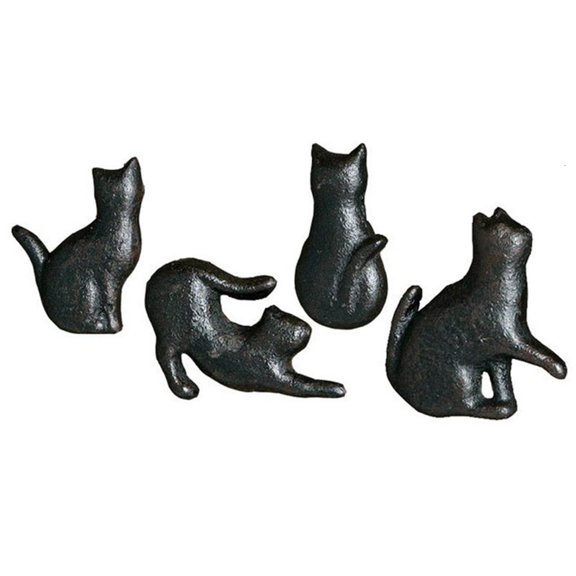 Gieenan 4Pcs Cats Shape Dressers Knob Kitchen Cabinet Door Handle Simple Wardrobe Pull