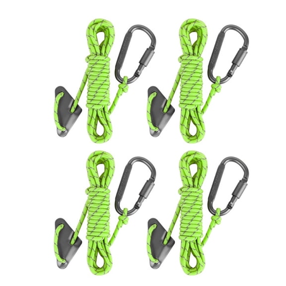 Gieenan 4Pcs Reflective Tent Guy Rope with Guy Rope Tensioner for Camping, Hiking