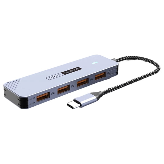Gieenan 4Port USB C Hubs Aluminum USB3.2 Expander 10Gbps Data Transfer Adapter for Laptop Desktop PC Mobile Phones Devices