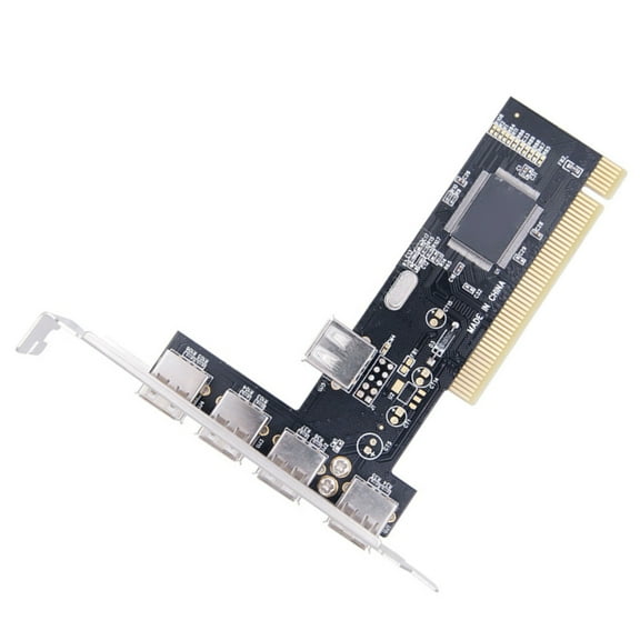 Gieenan 5 Port USB 2.0 PCI Hub Controller Expansion Card 480Mbps Desktop Converters PCI