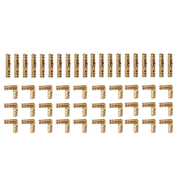 Gieenan 50 Solid Brass Miniature Hinges Set For Woodworking Projects Jewelry Organizers Boxes Furniture Accessories
