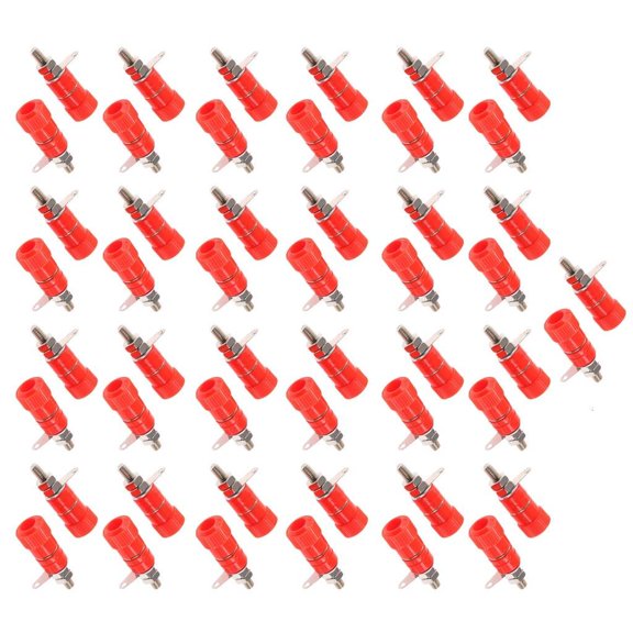 Gieenan 50Pcs 4mm Banana Plug Socket Replacement Binding Posts Terminals Electrical Connectors Terminals Easily to Install