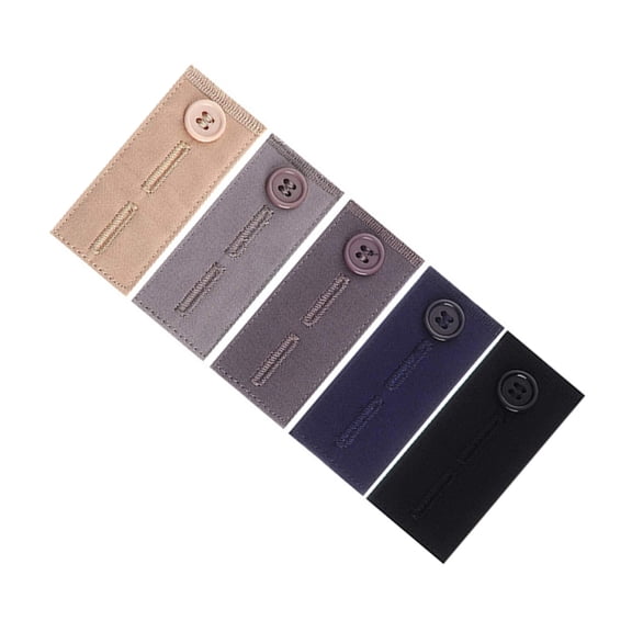 Gieenan 5Pcs Adjustable Waist Button Extenders No Sew Elastic Waistband Extenders Trousers Waist Extension Button for Pants