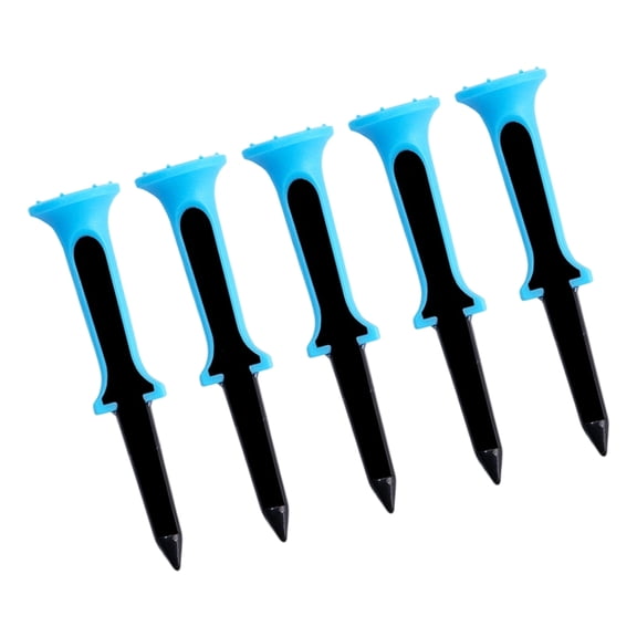 Gieenan 5pcs Durability Plastic Golf Tees Secure Long Golf Practice Tees for Stability