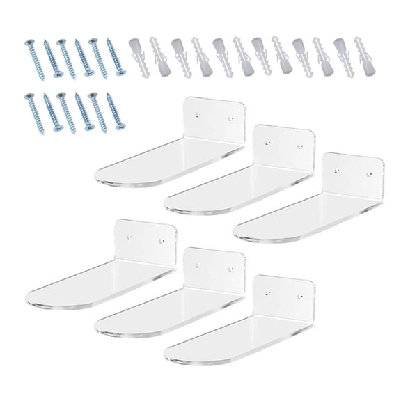 Gieenan 6 Pieces Acrylic Sneaker Shelves Set Fashion Supplies Shoes Display Shelf