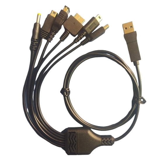 Gieenan 6 in 1 Type C Splitter Adapter Cord Multiport Charging Cable Power Supply Wire for Handheld Game Consoles Accessories