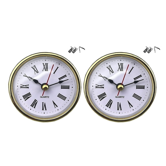 Gieenan 65mm Clock Face Insert with Golden or Silver Trim for Home and Office