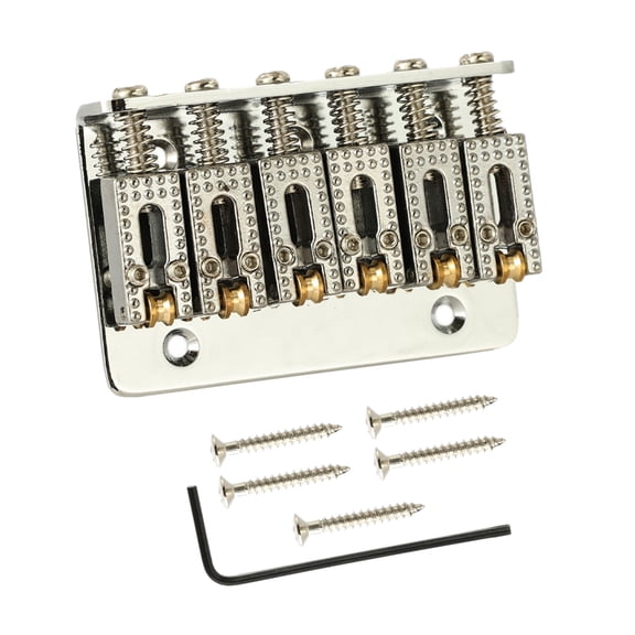 Gieenan 65mm Roller Saddle Bridge Top Load Guitar Bridge Tailpiece for Electric Guitar