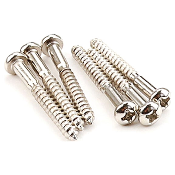 Gieenan 6Pcs Bass Lock Supplies String Lock Mounting Screw with Notch for Bridge Saddles