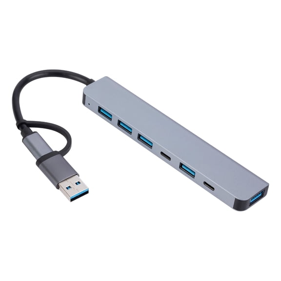 Gieenan 7 Ports USB HUB with 2 TypeC Port Hub Multiports Adapter for Smartphones Laptops