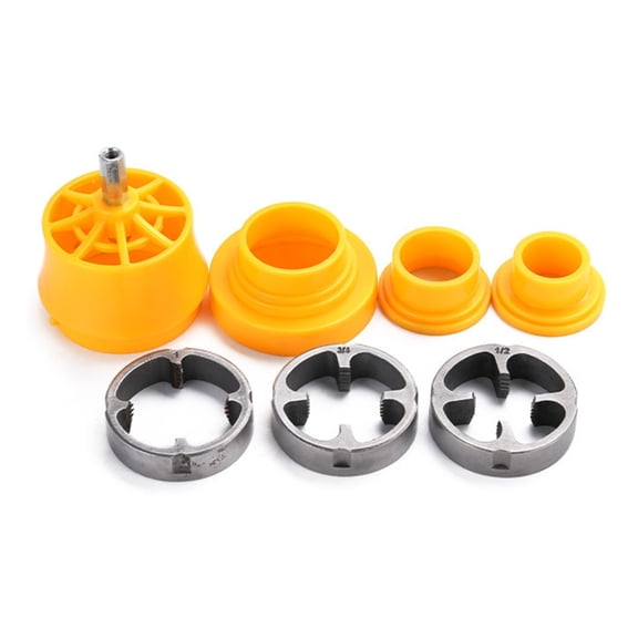 Gieenan 7Pcs PVC Pipe Threader PVC Thread Maker Tool for Electric Drill PVC Threader with 1/2inch 3/4inch 1inch Pipe Threader