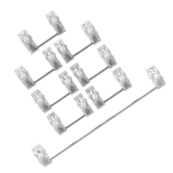 Gieenan 8PCS POM Steel Plate Stabilizers 6.25U 2U for Mechanical Keyboards Metal Plastic Quiet Operation Enhances Sensitivity