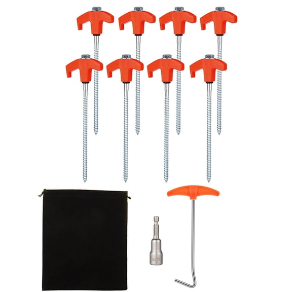 Gieenan 8Pcs Campings Tent Peg with Hexagon Socket Outdoor Ground Pin Stakes Pin
