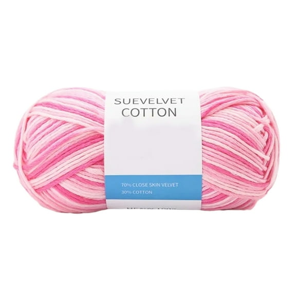 Gieenan 95g Thread Cotton Yarn for DIY Hand Knitting Crochet Yarn for Baby Hat Dyeing Mixed Color Yarn for Crocheting Crafts
