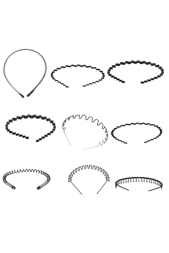 9pack Antiskid Headdress Luxurious Hair Rings Multifunctional Headwear Suitable for Various Activity