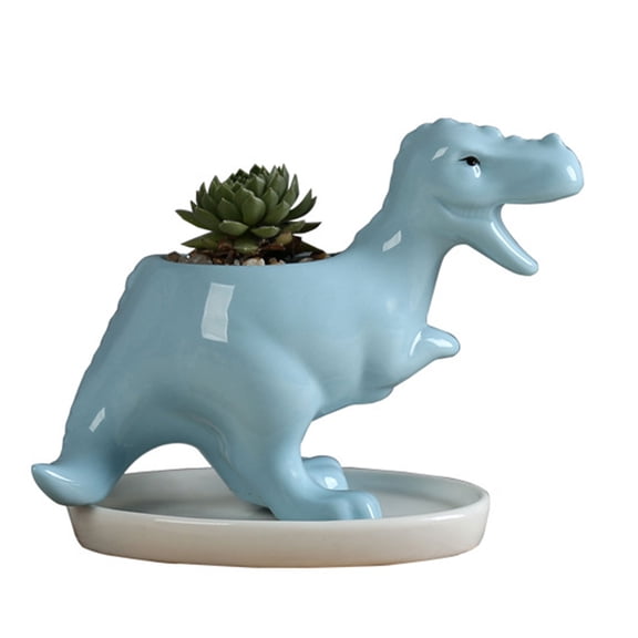 Gieenan Aloe Cactus Pot Durable Exquisite Ceramic Plant Pot with Drainer Waterproof