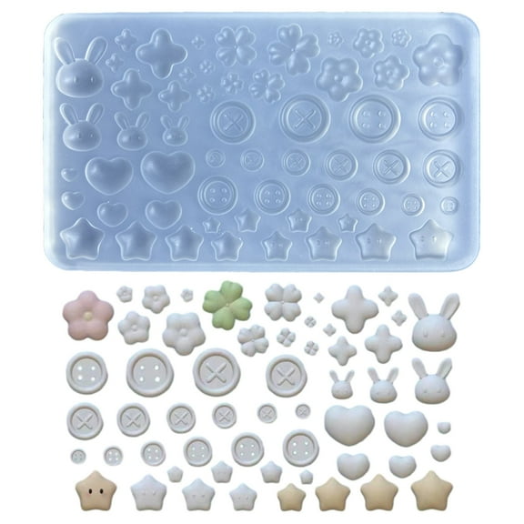 Gieenan Button Shaped Mould Versatile Silicone Mold for DIY Crafts Jewelry Making Tools
