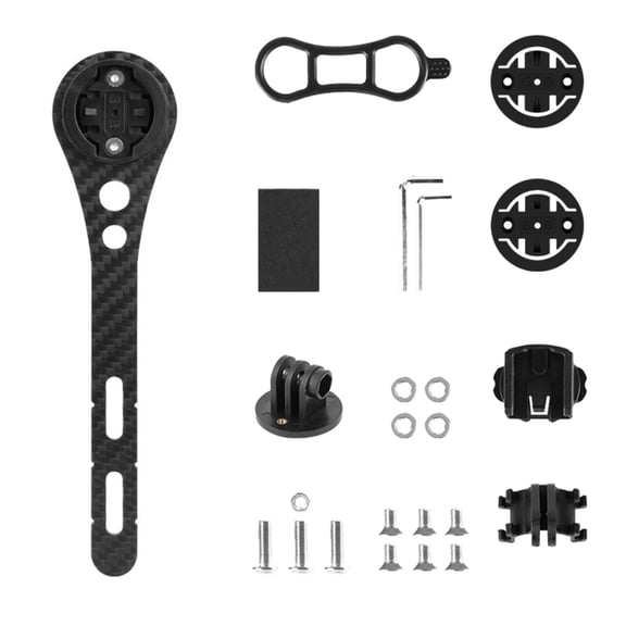 Gieenan Carbon Fiber Cycling Handlebar Extended Mount Bicycles Computer Holder