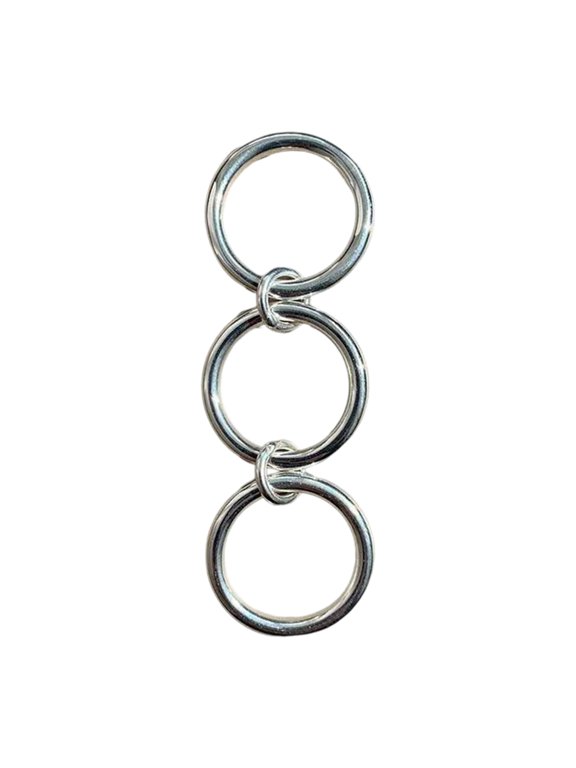 Classical Stacking Rings Adornment Elegant Triple Circle Rings For Women Korean Style Fashion Jewelry Alloy Material