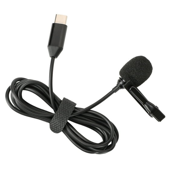 Gieenan Clip On Mic Lavalier Lapel Microphone with High Density Windproof Sponge for Outdoor and Indoor Recordings