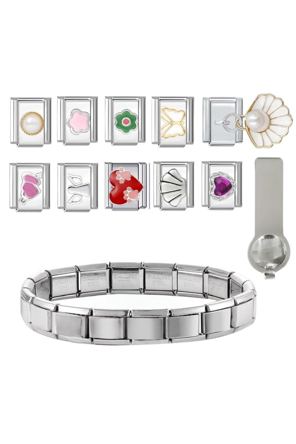 Customizable Italian Charm Bracelet Stainless Steel Link for Personalize Items