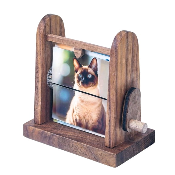 Gieenan Customs Photo Flipbook Frame Hand Crank Photo Album Picture Flipbook Box Anniversary Valentines Day Gift for Men Women