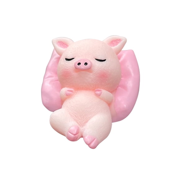 Gieenan Cute Sleep Panda Pig Dog Rabbit Resins Figurine for Home Desktop and Car Decors