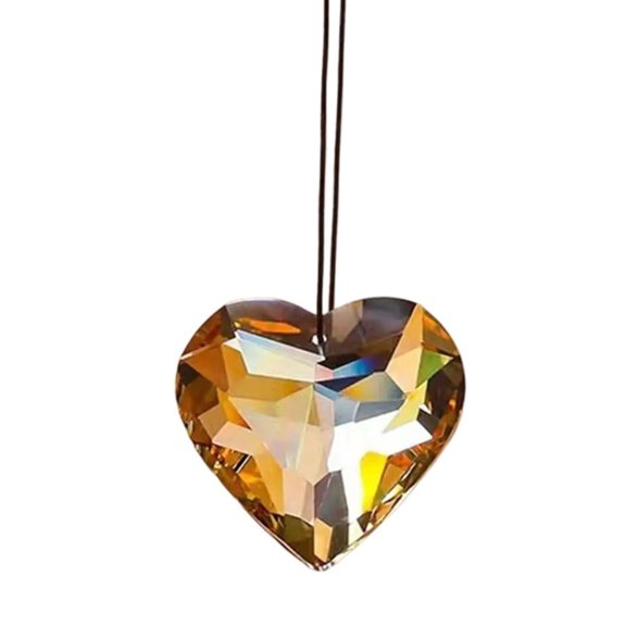 Gieenan Decorative Love Heart Crystal Sun Catcher Hanging Ornaments For Romantics Couples