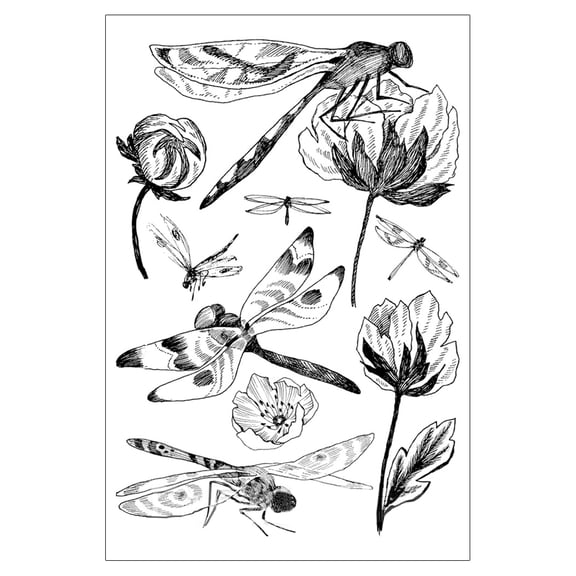 Gieenan Dragonfly/for Butterfly Clear Stamp Embossing Stencil for Scrapbook Album Paper