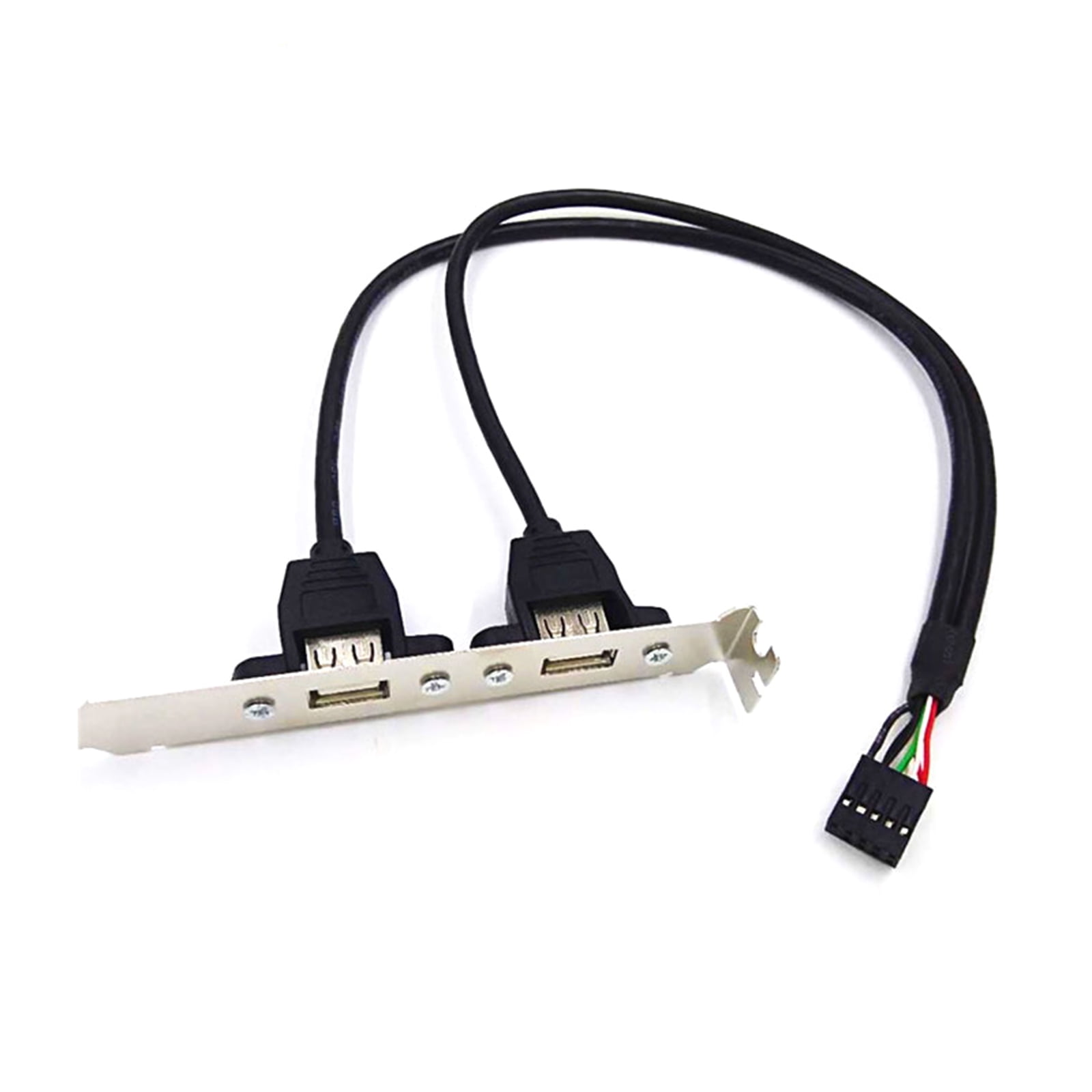 Gieenan Dual Ports USB2.0 to Motherboard 9Pin Baffle Cable Adapter 9 ...