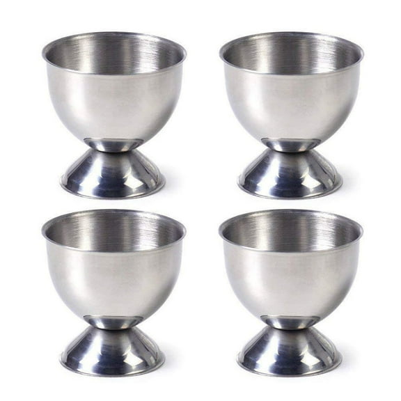 Gieenan Egg Cup Holder Set for Soft Boiled Eggs Include 4 Stainless Steel Egg Tray Kitchen Tool