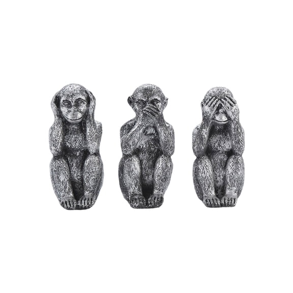 Gieenan Elegant Three Wise Monkeys Figurines Decorations See No Hear No Speak No Evil
