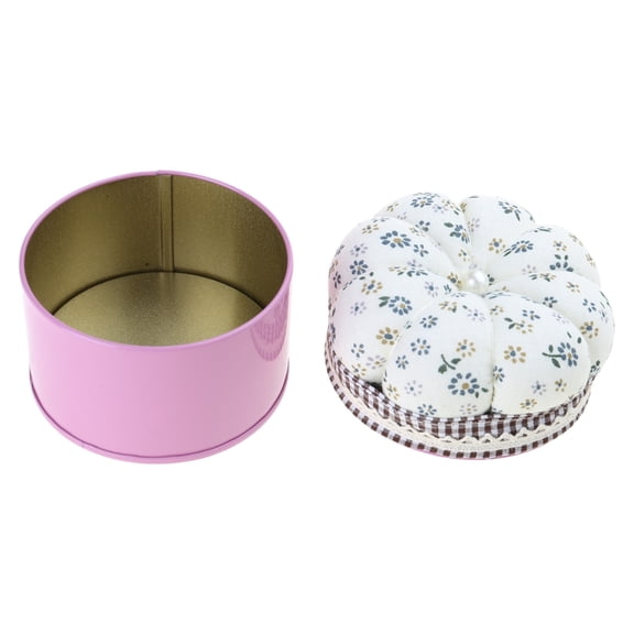 Gieenan Flower Pin Cushion Sewing Pin Holder with Metal Sewing Organizers Box for Sewing Pin Sewing Thread Thimble Button