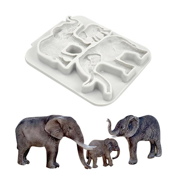 Gieenan Giraffe Lion Elephant Kitchen Baking Mold Silicone Cake Decorating Tools Fondant