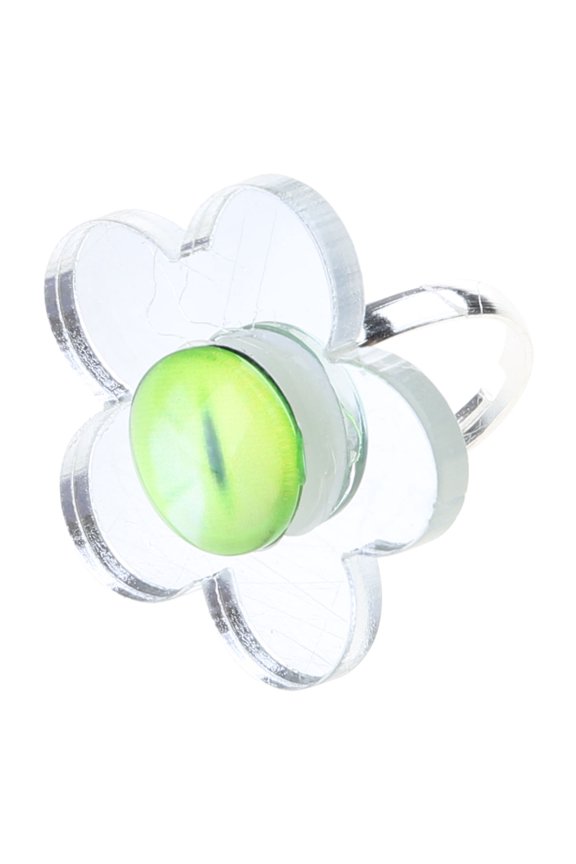 Glass Eye Stone Floral Rings Exaggerated Flowers Open Rings Mother's Day Jewelry