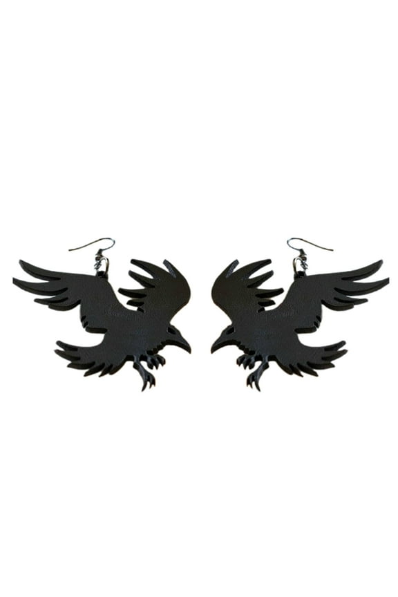 Gothic Crow Earrings Simple Earrings Ear Jewelry Drop Earring Acrylic Material
